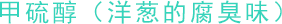 甲硫醇（洋蔥的腐臭味）